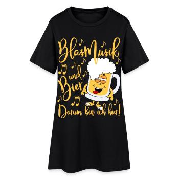 Musique de soufflage et bière C’est pourquoi je suis ici - Robe T-shirt Femme - noir - Devant