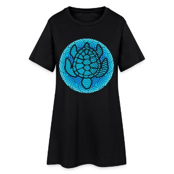 Tortue - Robe T-shirt Femme - noir - Devant