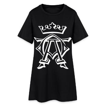 Roi, couronne, roi - Robe T-shirt Femme - noir - Devant