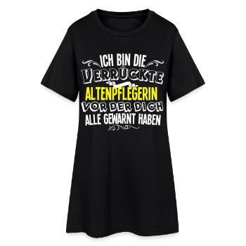 Altenpflegerin - Frauen T-Shirt-Kleid - Schwarz - Vorne