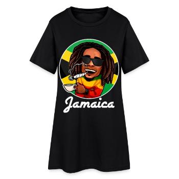 Jamaïque - Design - Robe T-shirt Femme - noir - Devant