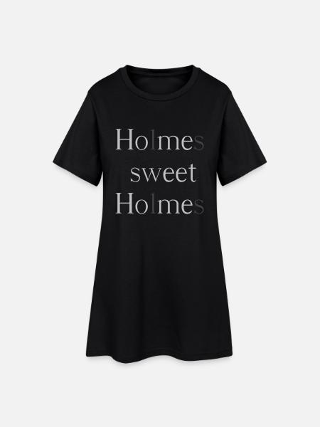 Holmes, douce Holmes - Robe T-shirt Femme - noir