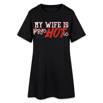 Frau Ehe - Frauen T-Shirt-Kleid - Schwarz - Vorne