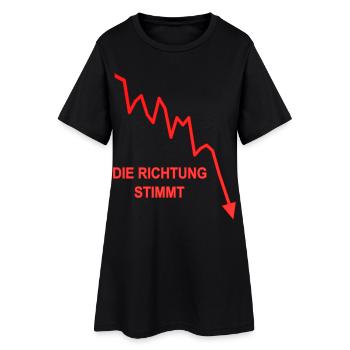 la direction est correcte, spö, la politique rouge, rouge - Robe T-shirt Femme - noir - Devant