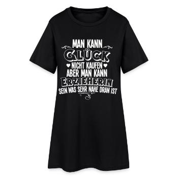 Erzieherin - Frauen T-Shirt-Kleid - Schwarz - Vorne