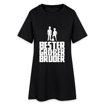 Bester großer Bruder - Frauen T-Shirt-Kleid - Schwarz - Vorne