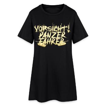 Panzer Fahrer - Frauen T-Shirt-Kleid - Schwarz - Vorne