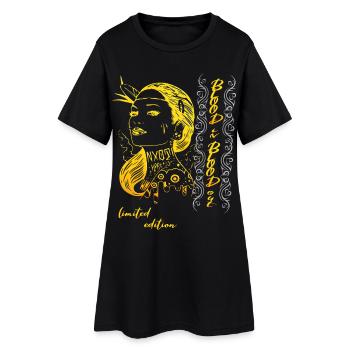 Indianer Frau - Frauen T-Shirt-Kleid - Schwarz - Vorne
