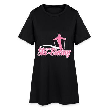 ski Hase - Robe T-shirt Femme - noir - Devant