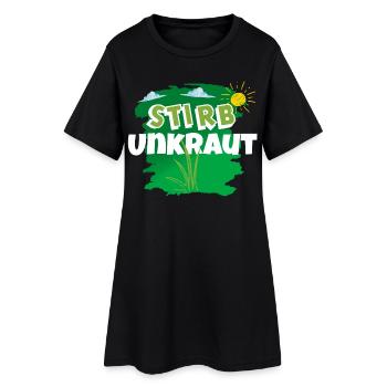 Garten Gärtner - Frauen T-Shirt-Kleid - Schwarz - Vorne