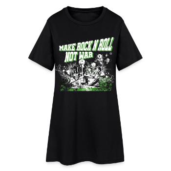 Make Rock´n´Roll Not War 2TONE - Frauen T-Shirt-Kleid - Schwarz - Vorne