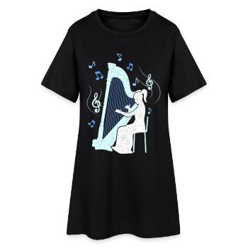 Harp player - Women’s T-Shirt Dress - black - Front