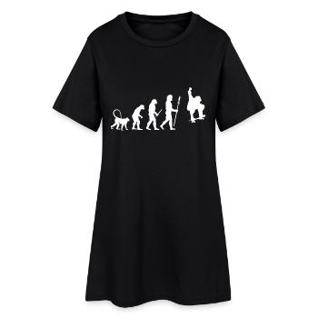 Skater Evolution - Frauen T-Shirt-Kleid - Schwarz - Vorne