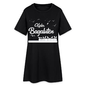 Kieler Bagaluten - Frauen T-Shirt-Kleid - Schwarz - Vorne