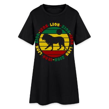 Lion de fer Zion Rastafari Reggae Löwe - Robe T-shirt Femme - noir - Devant