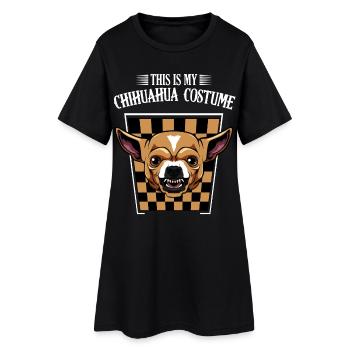 Chihuahua Costume Motif - Women’s T-Shirt Dress - black - Front