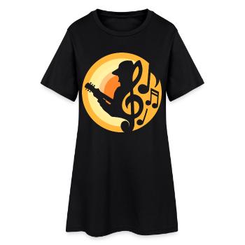 Guitariste - Robe T-shirt Femme - noir - Devant
