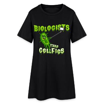 Biologists Cells Selfie - Women’s T-Shirt Dress - black - Front