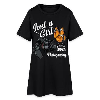Only one girl loves photography - Women’s T-Shirt Dress - black - Front