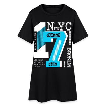 New York City - Robe T-shirt Femme - noir - Devant