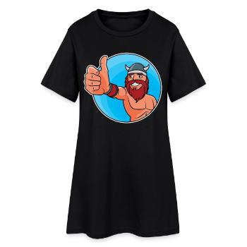Vikings - pouce levé - Robe T-shirt Femme - noir - Devant