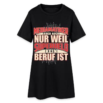 Mediamatiker Superheld - Frauen T-Shirt-Kleid - Schwarz - Vorne