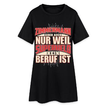 Zimmermann Superheld - Frauen T-Shirt-Kleid - Schwarz - Vorne
