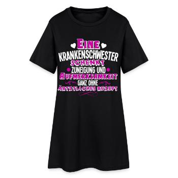 infirmière - Robe T-shirt Femme - noir - Devant