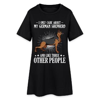 Meine DeutscheSchäferhund und Drei Andere - Frauen T-Shirt-Kleid - Schwarz - Vorne