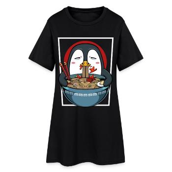 Magie des nouilles manchots - Robe T-shirt Femme - noir - Devant