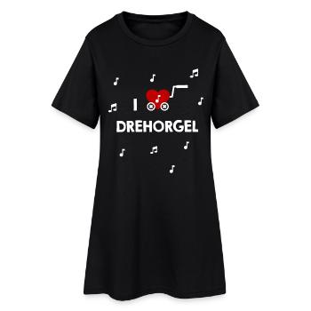 Drehorgel Herz für Drehorgelspieler - Frauen T-Shirt-Kleid - Schwarz - Vorne