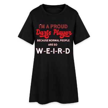 Darts Dart - Frauen T-Shirt-Kleid - Schwarz - Vorne