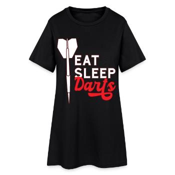 Fléchettes Motiv Mange Des Fléchettes pour le Sommeil - Robe T-shirt Femme - noir - Devant