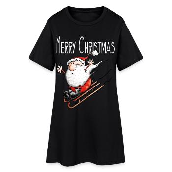 Merry Christmas Santa Claus - X-Mas - Women’s T-Shirt Dress - black - Front