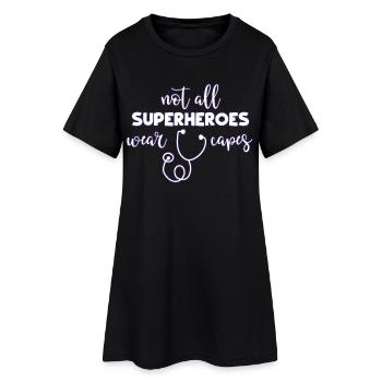 médecin - Robe T-shirt Femme - noir - Devant