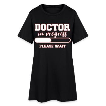 médecin - Robe T-shirt Femme - noir - Devant