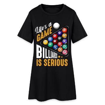 Life is a game: Billiards Ernst - Women’s T-Shirt Dress - black - Front