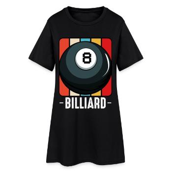 Billiard Eight-Ball Retro - Women’s T-Shirt Dress - black - Front