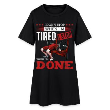 Perseverance during strength training - Women’s T-Shirt Dress - black - Front