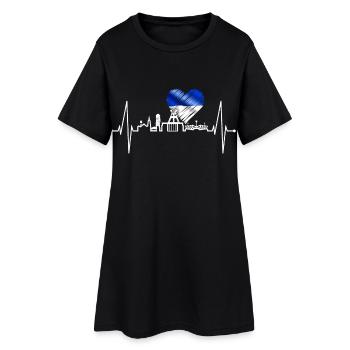 Bochum heartbeat Bochum skyline home Ruhrpott - Robe T-shirt Femme - noir - Devant