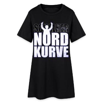 Schalke Nordkurve lettrage idée cadeau - Robe T-shirt Femme - noir - Devant