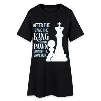 échecs - Robe T-shirt Femme - noir - Devant