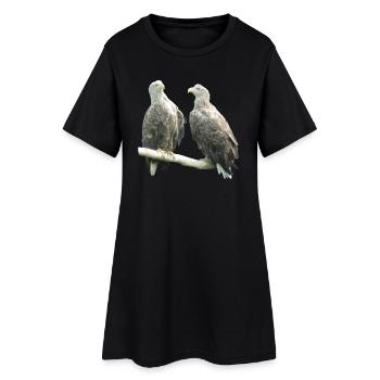 Pygargue à queue blanche - Robe T-shirt Femme - noir - Devant