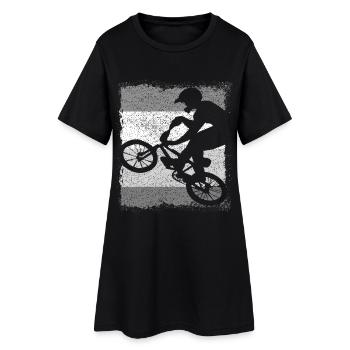 BMX Vélo Gris - Robe T-shirt Femme - noir - Devant