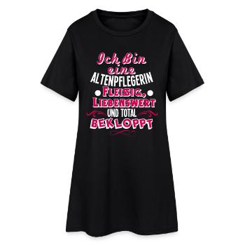 Altenpflegerin - Frauen T-Shirt-Kleid - Schwarz - Vorne