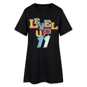 Montez en niveau 11 ans de jeu Gamer Birthday Gaming - Robe T-shirt Femme - noir - Devant