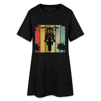 Moto Biker Retro - Robe T-shirt Femme - noir - Devant