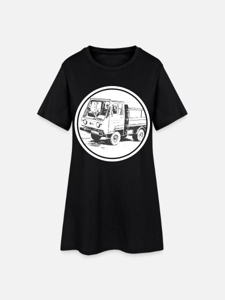 Multicar M25 - Frauen T-Shirt-Kleid - Schwarz