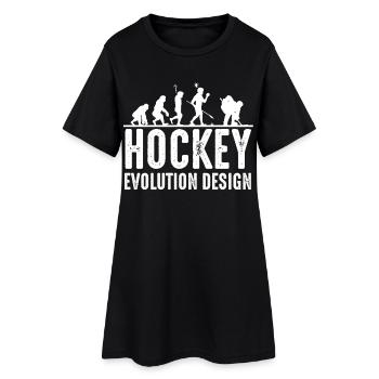 Eishockey - Frauen T-Shirt-Kleid - Schwarz - Vorne