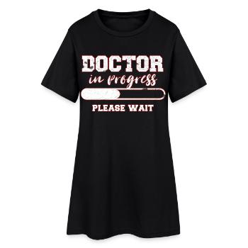 médecin - Robe T-shirt Femme - noir - Devant